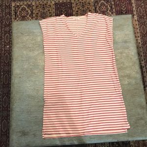 Madewell red and white striped dress